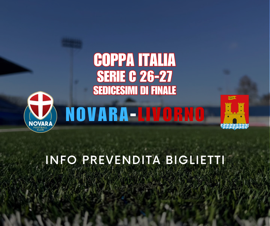 Coppa Italia Novara-Livorno Prevendita